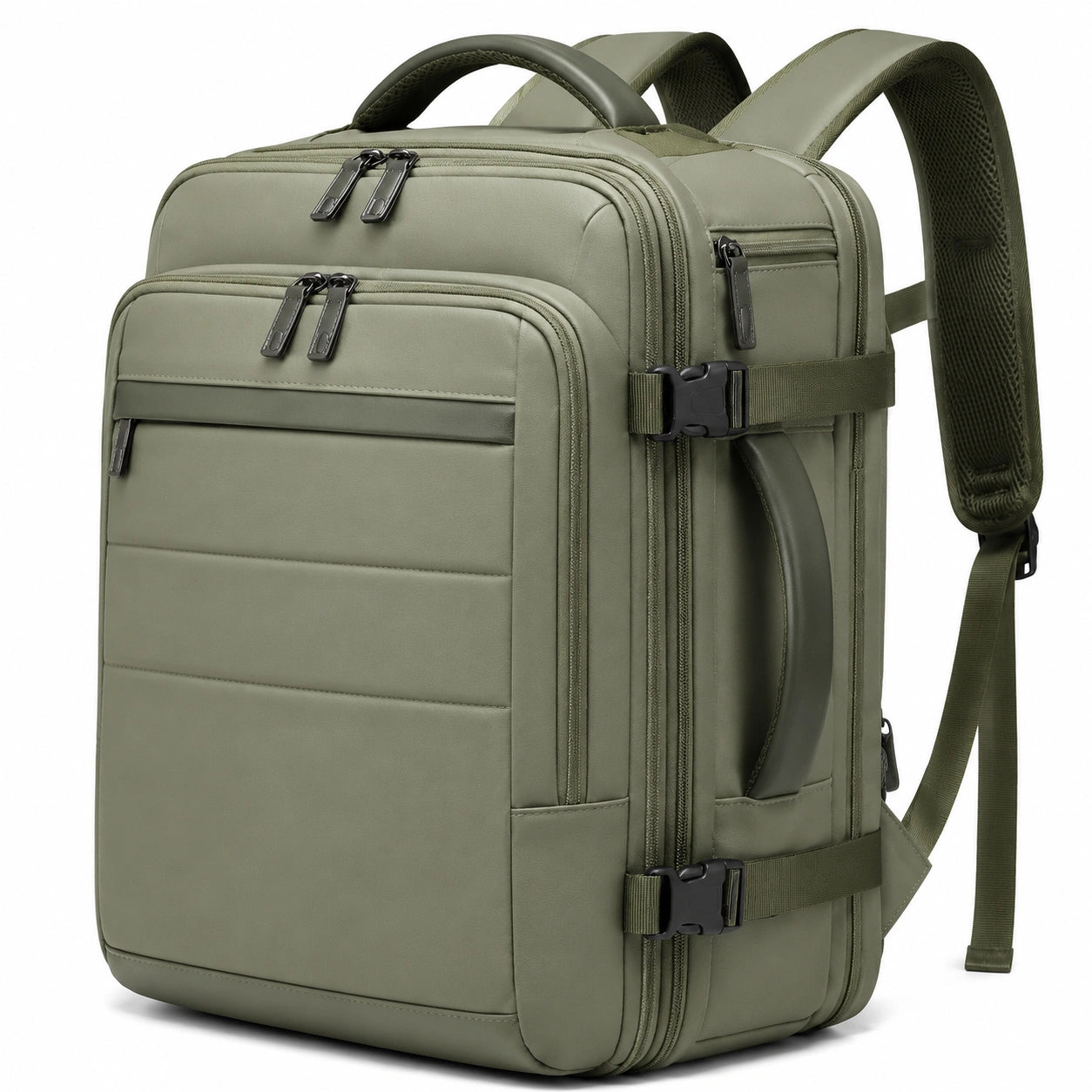 Sac à dos cabine 48 x 32 x 18 cm en polyester vert kaki multifonctionnel