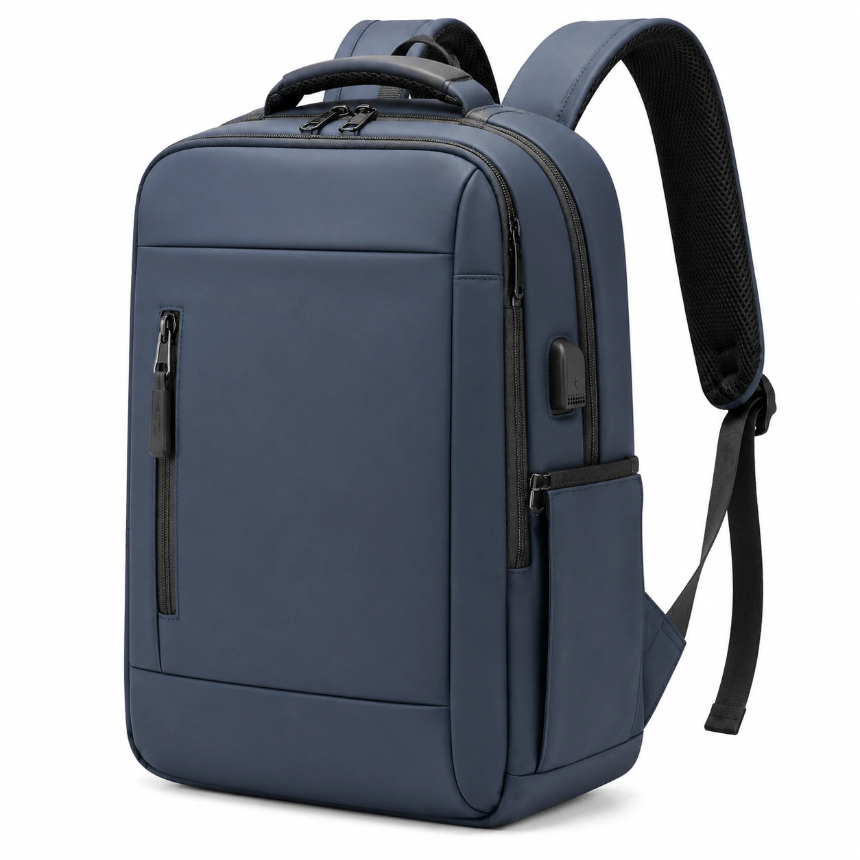 Sac à dos 32 x 16 x 46 cm bleu marine en tissu synthétique pour ordinateur style urbain