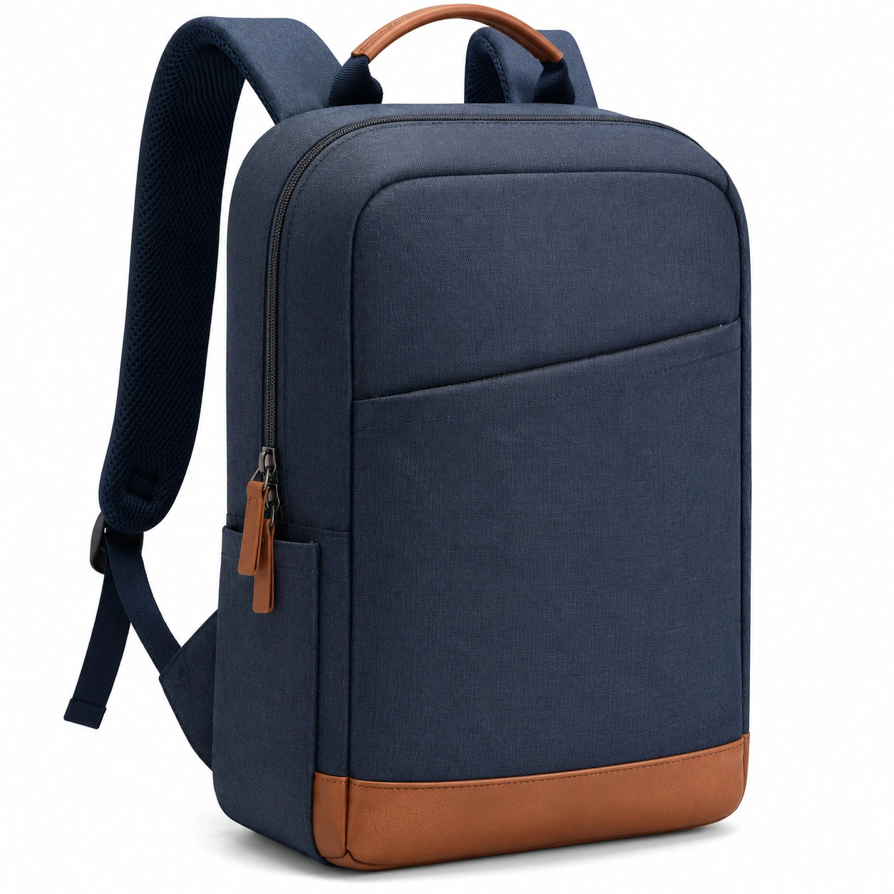 Sac à dos 30 x 12 x 42 cm en textile bleu marine pour ordinateur portable style urbain