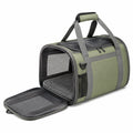 Sac de transport pour animaux 45 x 25 x 28 cm textile vert ventilé