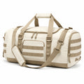 Sac de voyage 55 x 28 x 30 cm en tissu synthétique beige avec bandoulière réglable style utilitaire